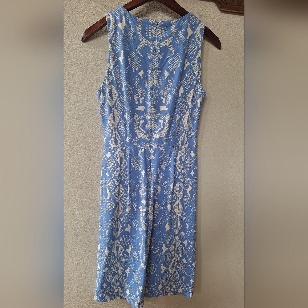 J. McLaughlin Womens Blue/White Snake Print Sleeveless Catalina Dress Size S - Picture 7 of 7